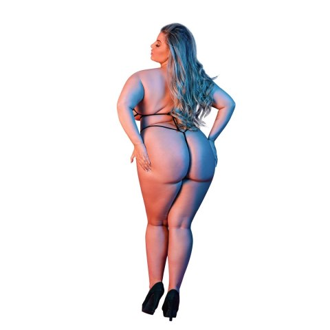 Magic Silk Exposed Komplet Plus Size biustonosz halter + stringi Magic Silk Exposed Komplet Plus Size biustonosz halter + stringi