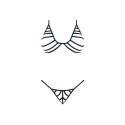 Magic Silk Exposed Komplet Plus Size biustonosz halter + stringi