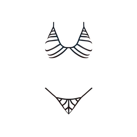 Magic Silk Exposed Komplet Plus Size biustonosz halter + stringi Magic Silk Exposed Komplet Plus Size biustonosz halter + stringi