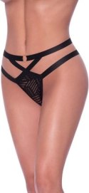 Magic Silk Exposed Majtki Cheeky S/M z siateczki i złotym detalem