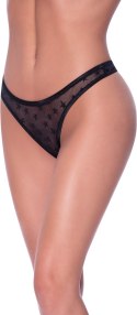 Magic Silk Exposed Micro Tanga L/XL - Figi z wysokim stanem i ozdobami