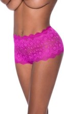 Magic Silk Exposed Szorty koronkowe z rozcięciem w kroku L/XL czarne