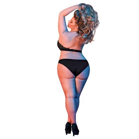 Magic Silk Exposed Zestaw Bielizny Plus Size Koronka Czarny Magic Silk Exposed Zestaw Bielizny Plus Size Koronka Czarny