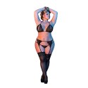 Magic Silk Exposed Zestaw bielizny 3-częściowy Plus Size koronka