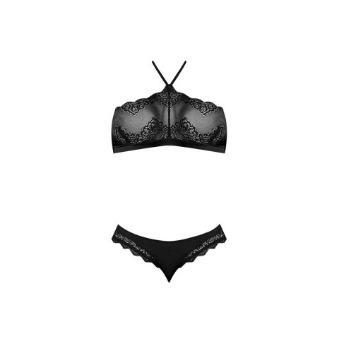 Magic Silk Exposed komplet: biustonosz bandeau i majtki L/XL koronka Magic Silk Exposed komplet: biustonosz bandeau i majtki L/XL koronka