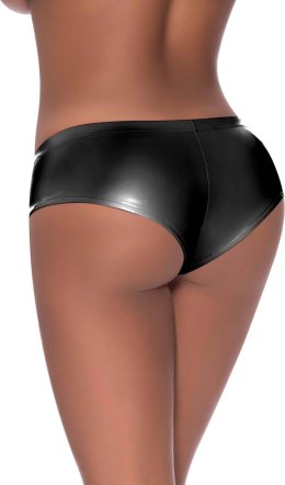Magic Silk Exposed szorty damskie z niskim stanem rozcięcie L/XL czarne