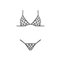 Magic Silk Orthia komplet siateczkowy z ćwiekami plus size czarny