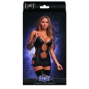 Magic Silk Selene mini sukienka ze sztucznej skory z wycięciami L/XL