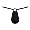Male Power Nylon Spandex G-String z kieszonką, elastyczny czarny