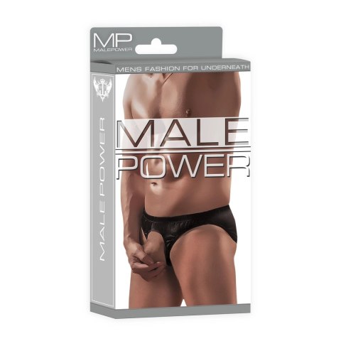 Male Power Nylon Spandex majtki bez kieszeni, elastyczne bikini czarne Male Power Nylon Spandex majtki bez kieszeni, elastyczne bikini czarne