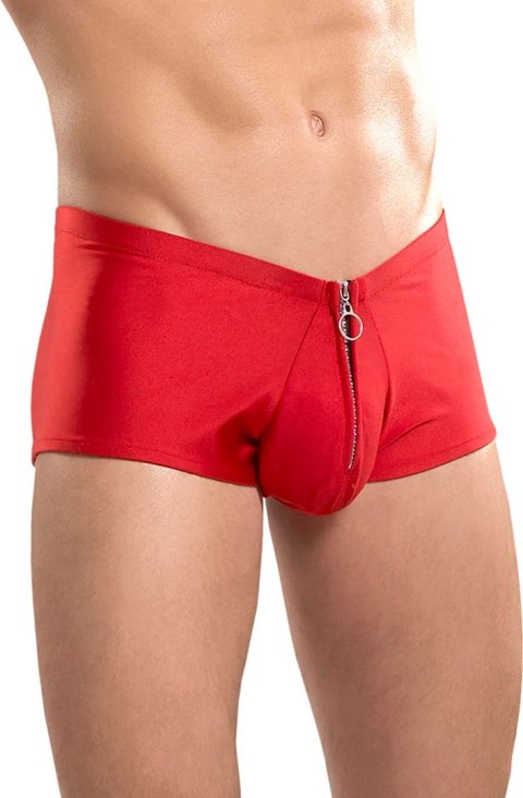 Male Power Nylon Spandex mini szorty z zamkiem, czarne, rozmiar M Male Power Nylon Spandex mini szorty z zamkiem, czarne, rozmiar M