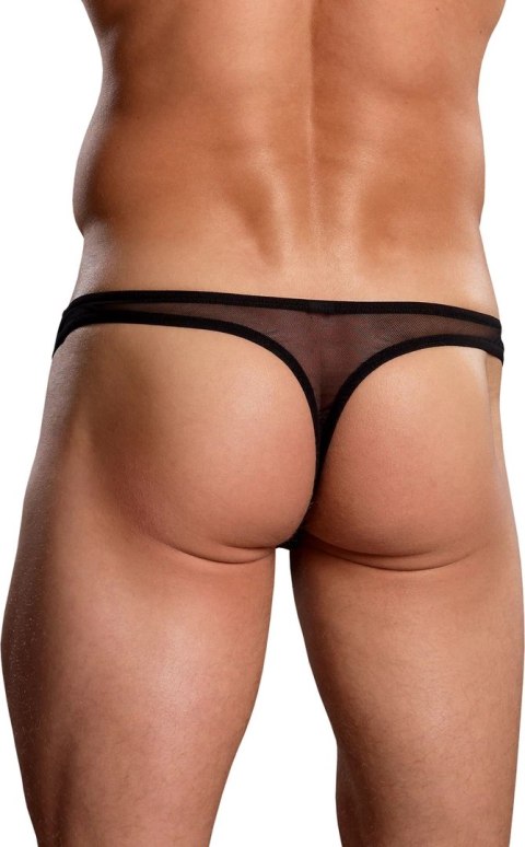 Male Power Stringi Pouch SM mesh anatomiczne ultra niskie czarne Male Power Stringi Pouch SM mesh anatomiczne ultra niskie czarne
