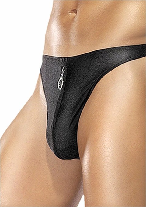 Male Power Stringi z suwakiem S/M czarne nylon spandex Male Power Stringi z suwakiem S/M czarne nylon spandex
