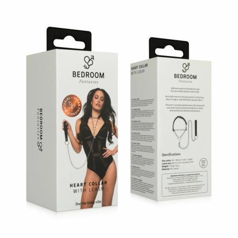Bedroom Fantasies Srebrna Obojczykowa Obręcz z Łańcuchem i Serduszkiem Bedroom Fantasies Srebrna Obojczykowa Obręcz z Łańcuchem i Serduszkiem