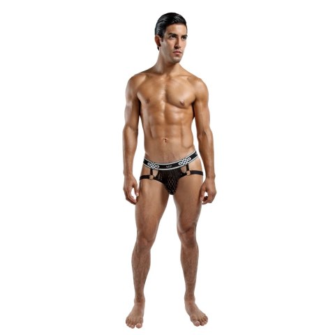 Male Power Diamond Mesh Jock Ring anatomiczny otwarty tył czarny M Male Power Diamond Mesh Jock Ring anatomiczny otwarty tył czarny M