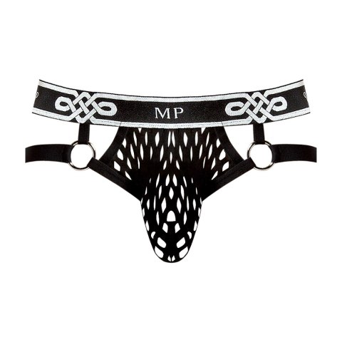 Male Power Diamond Mesh Jock Ring anatomiczny otwarty tył czarny M Male Power Diamond Mesh Jock Ring anatomiczny otwarty tył czarny M