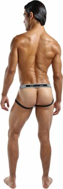 Male Power Diamond Mesh Jock Ring anatomiczny otwarty tył czarny M