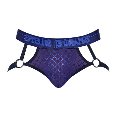 Male Power Diamond Mesh Jock Ring - stringi z otwartym tyłem, czarne Male Power Diamond Mesh Jock Ring - stringi z otwartym tyłem, czarne