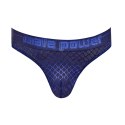 Male Power Diamond Mesh Stringi męskie, czarne, komfortowy pas