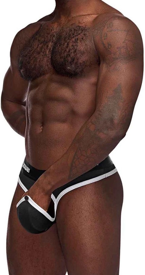 Male Power Helmet Stringi męskie czarne z wyściełaną saszetką S/M Male Power Helmet Stringi męskie czarne z wyściełaną saszetką S/M