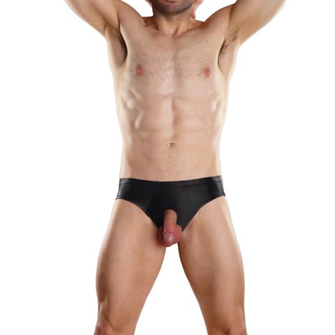 Male Power Jock L Extreme - Model z podwojnymi otworami, czarny Male Power Jock L Extreme - Model z podwojnymi otworami, czarny