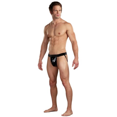 Male Power Jock LXL Modal Rib z otwartym tyłem, czarny Male Power Jock LXL Modal Rib z otwartym tyłem, czarny