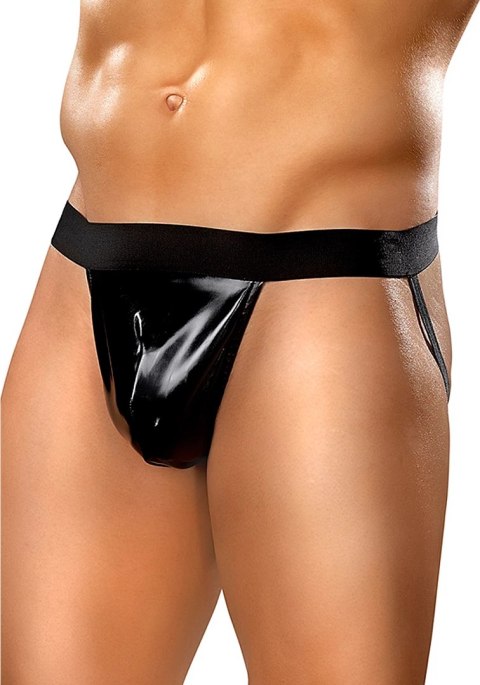 Male Power Jock LXL Modal Rib z otwartym tyłem, czarny Male Power Jock LXL Modal Rib z otwartym tyłem, czarny