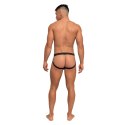 Male Power Jock SM Pride - Stringi z otwartym tyłem, modal, czarne