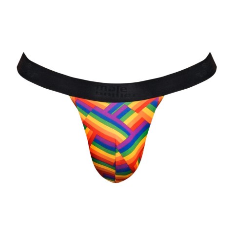 Male Power Jock SM Pride - Stringi z otwartym tyłem, modal, czarne Male Power Jock SM Pride - Stringi z otwartym tyłem, modal, czarne