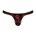 Male Power LXL Kiss Me Stringi męskie niskie z elastycznym paskiem