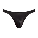 Male Power LXL Satin Spandex Stringi męskie komfortowe czarne