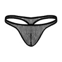 Male Power LXL Stretch Lace Stringi Bong Czarny Komfortowy Fason