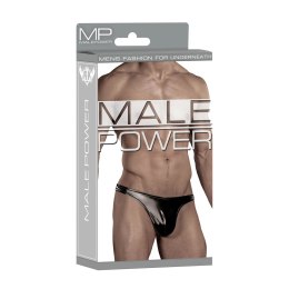 Male Power Liquid Onyx Klasyczne stringi S czarne elastyczne