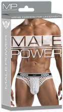 Male Power Lo Rise Peep Show Stringi męskie z niskim stanem czarne