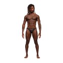 Male Power Magnificence LXL Stringi Micro V z ozdobnymi przelotkami