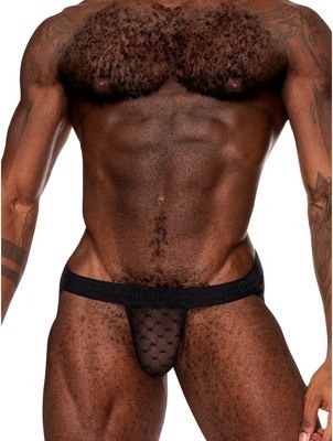 Male Power Modal Rib LXL - Anatomiczne stringi z otwartym tyłem czarne Male Power Modal Rib LXL - Anatomiczne stringi z otwartym tyłem czarne