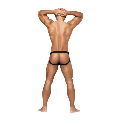 Male Power Modal Rib LXL - Anatomiczne stringi z otwartym tyłem czarne Male Power Modal Rib LXL - Anatomiczne stringi z otwartym tyłem czarne