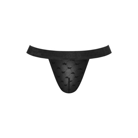 Male Power Modal Rib LXL - Anatomiczne stringi z otwartym tyłem czarne Male Power Modal Rib LXL - Anatomiczne stringi z otwartym tyłem czarne