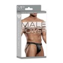 Male Power Modal Rib Stringi męskie z otwartym tyłem czarne