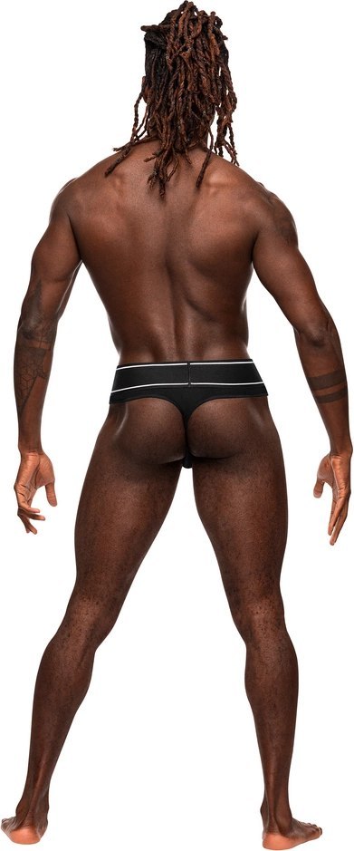 Male Power Modal Rib stringi męskie z anatomiczną saszetką czarne Male Power Modal Rib stringi męskie z anatomiczną saszetką czarne