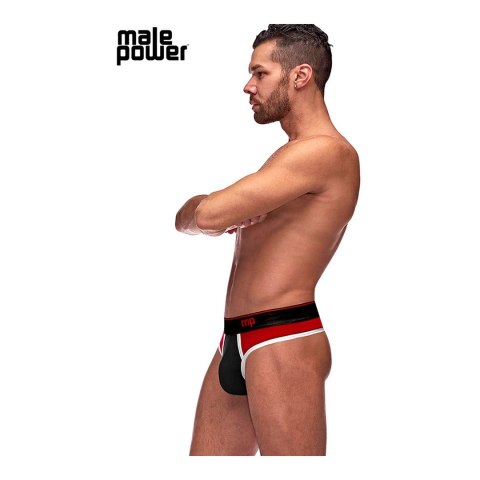 Male Power Panel LXL Retro Sport stringi męskie z kontrastem Male Power Panel LXL Retro Sport stringi męskie z kontrastem