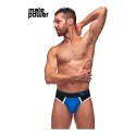 Male Power Retro Sport LXL - Stringi z kolorowymi panelami, biały akcent