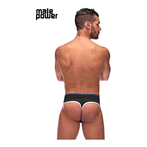Male Power Retro Sport LXL - Stringi z kolorowymi panelami, biały akcent Male Power Retro Sport LXL - Stringi z kolorowymi panelami, biały akcent