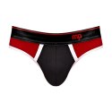 Male Power Retro Sport Panel LXL - bielizna z otwartym tyłem, kolorowe panele