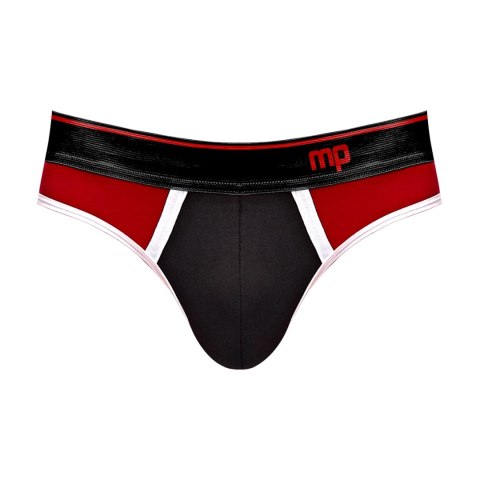 Male Power Retro Sport Panel LXL - bielizna z otwartym tyłem, kolorowe panele Male Power Retro Sport Panel LXL - bielizna z otwartym tyłem, kolorowe panele