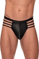 Male Power SM Cage Matte - stringi męskie z paskami, czarne