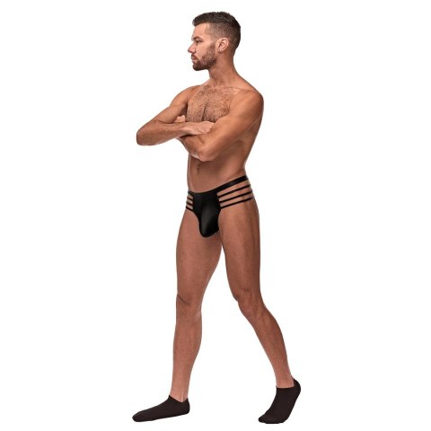 Male Power SM Cage Matte - stringi męskie z paskami, czarne Male Power SM Cage Matte - stringi męskie z paskami, czarne