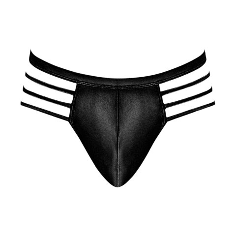 Male Power SM Cage Matte - stringi męskie z paskami, czarne Male Power SM Cage Matte - stringi męskie z paskami, czarne