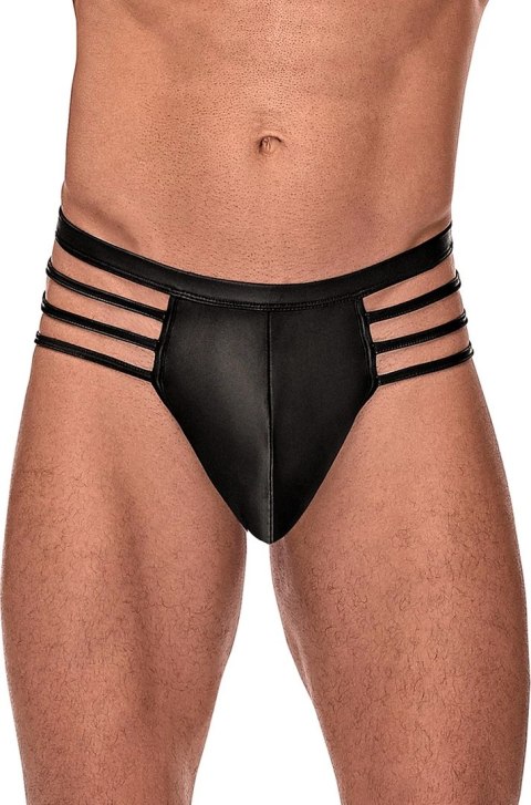 Male Power SM Cage Matte - stringi męskie z paskami, czarne Male Power SM Cage Matte - stringi męskie z paskami, czarne