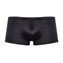 Male Power Satin Spandex szorty Lo Rise gładkie czarne L